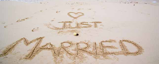 Beach wedding in zanzibar just married